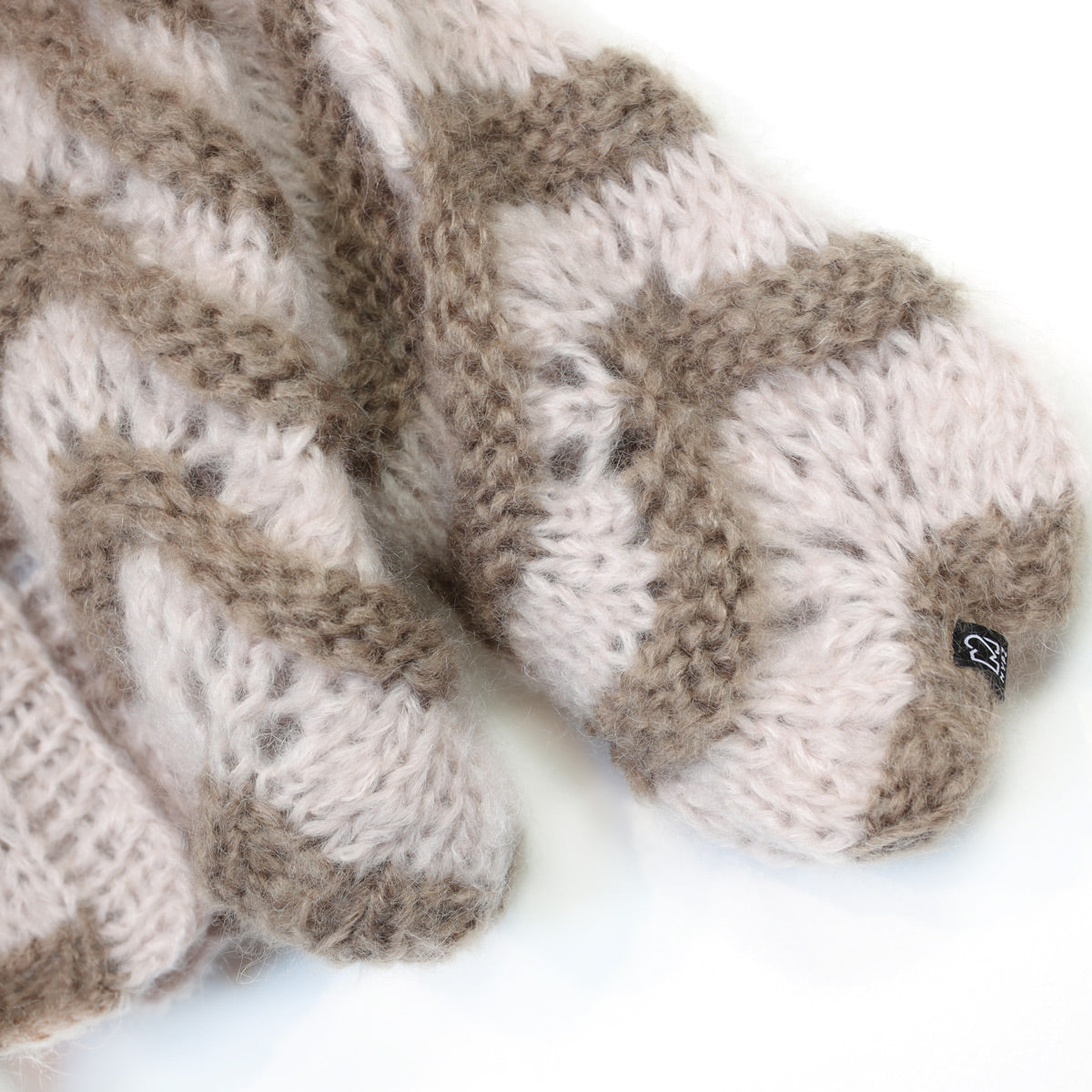 MYPZ kort, chunky mohaircardigan Stonies Wave