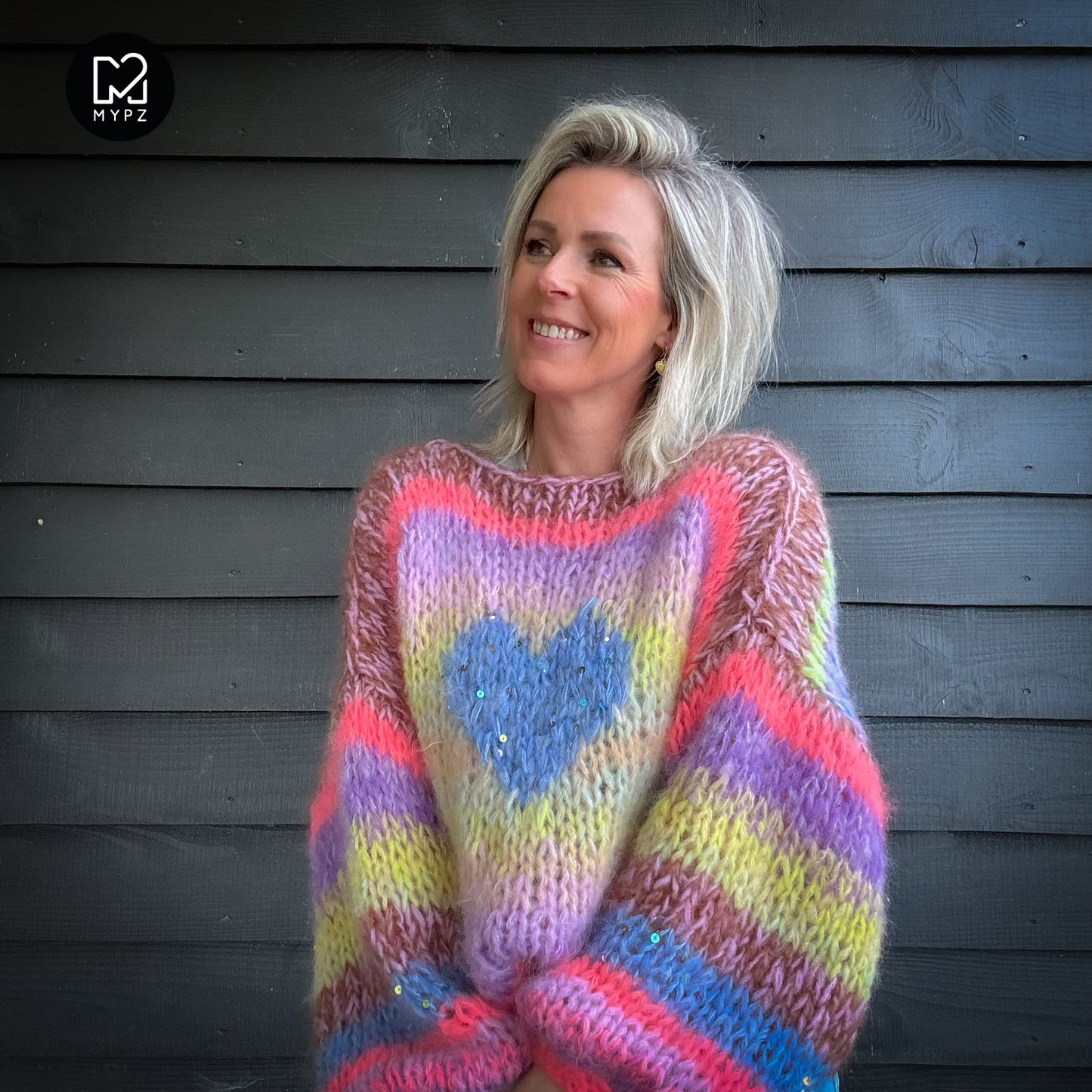 MYPZ Short Chunky Mohair Pullover Lake