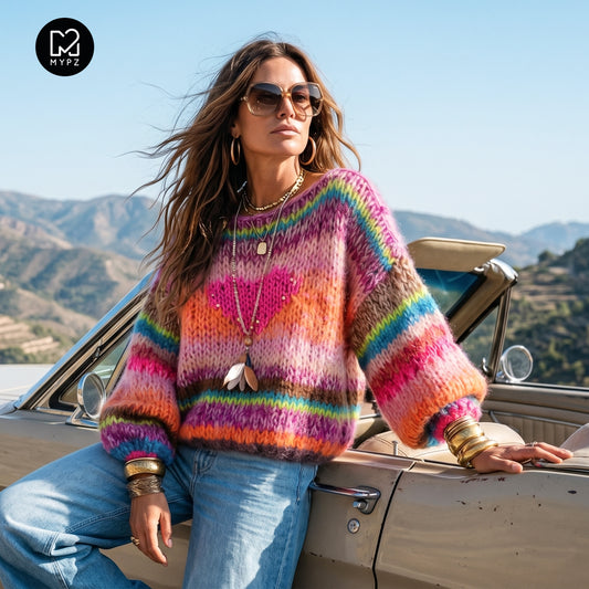 Strikkeopskrift – MYPZ kort, chunky pullover Nomad Nights No15 (ENG-DE-NL-ES-FR-IT-DA-SV-NO)
