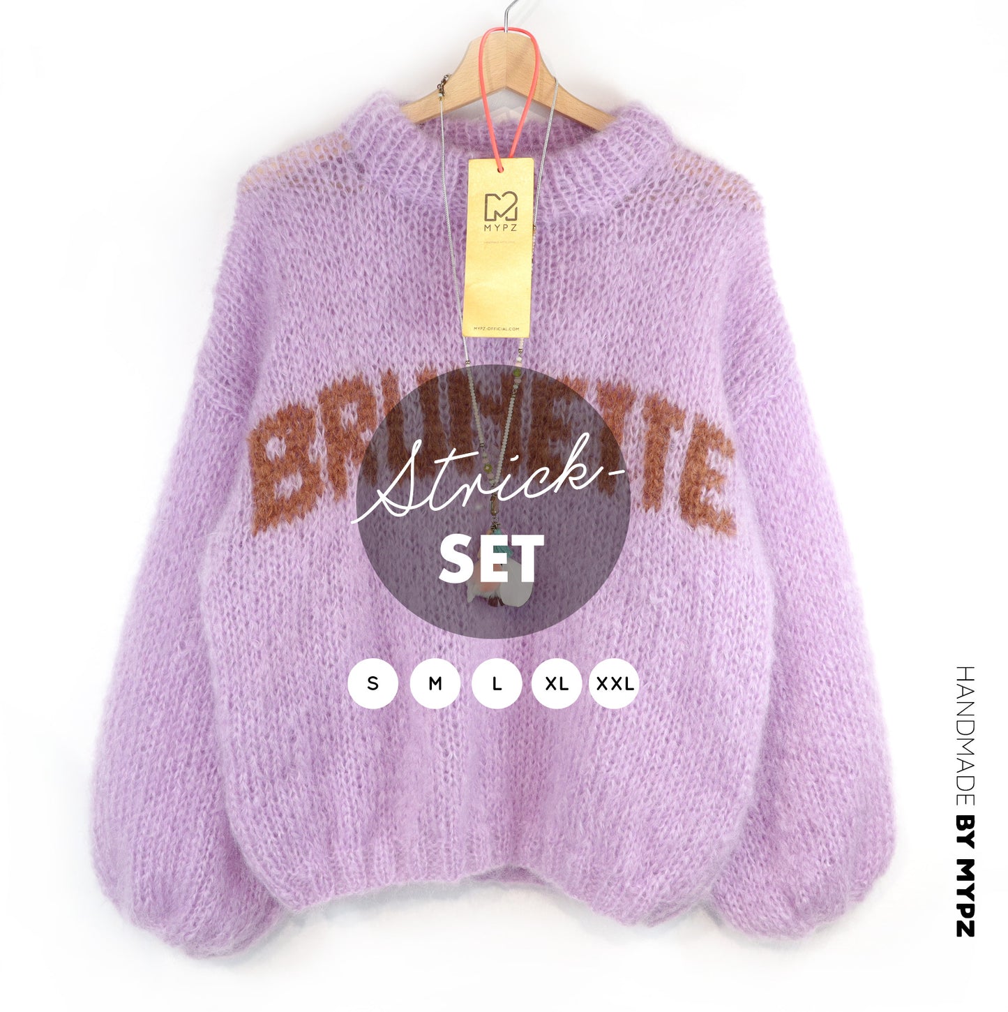 Knitting Kit – MYPZ Light Mohair Pullover Brunette No8 (ENG-DE-NL)