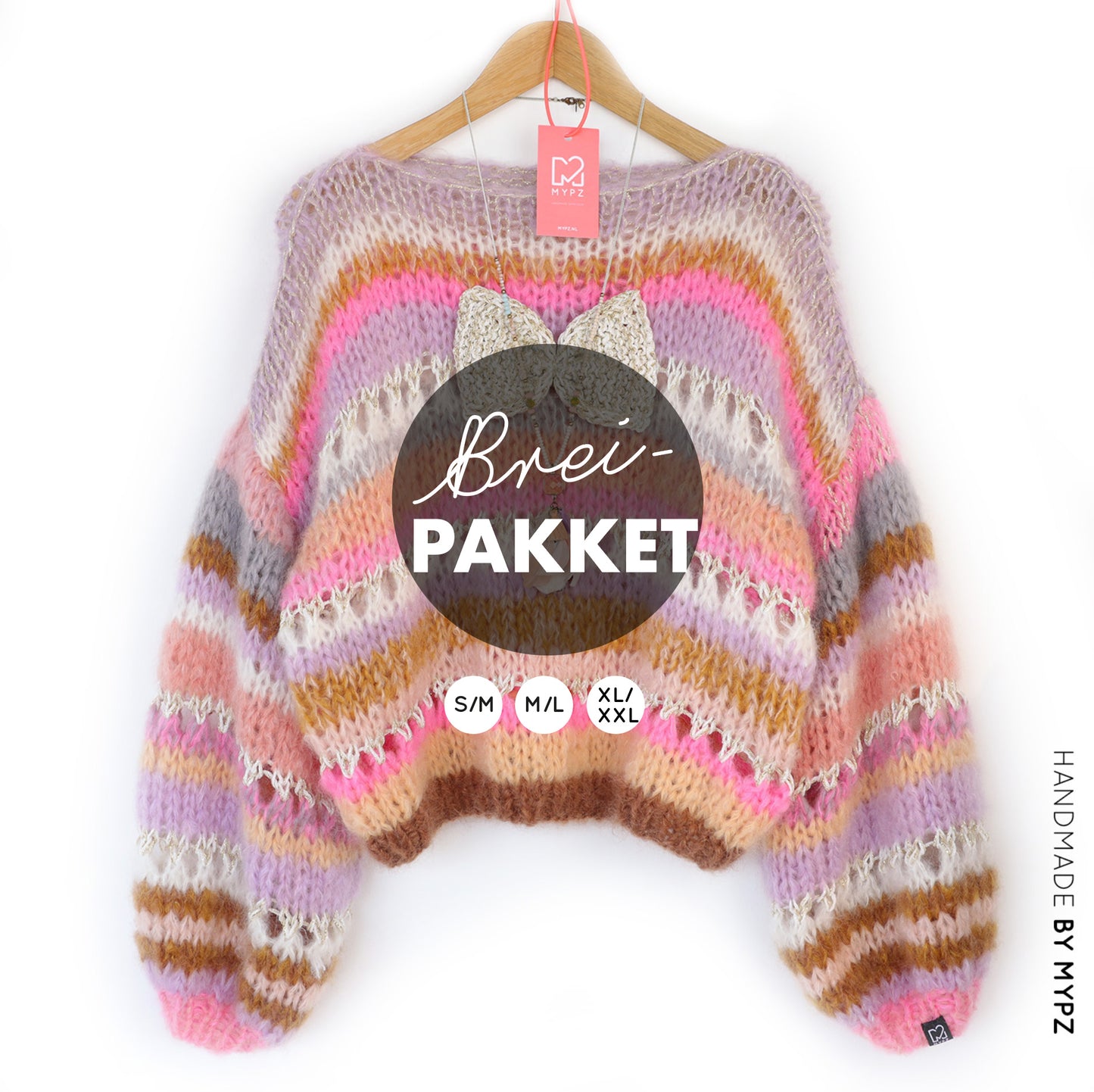 Knitting Kit – Chunky Mohair Pullover Bijoux No.12 (ENG-NL-DE)