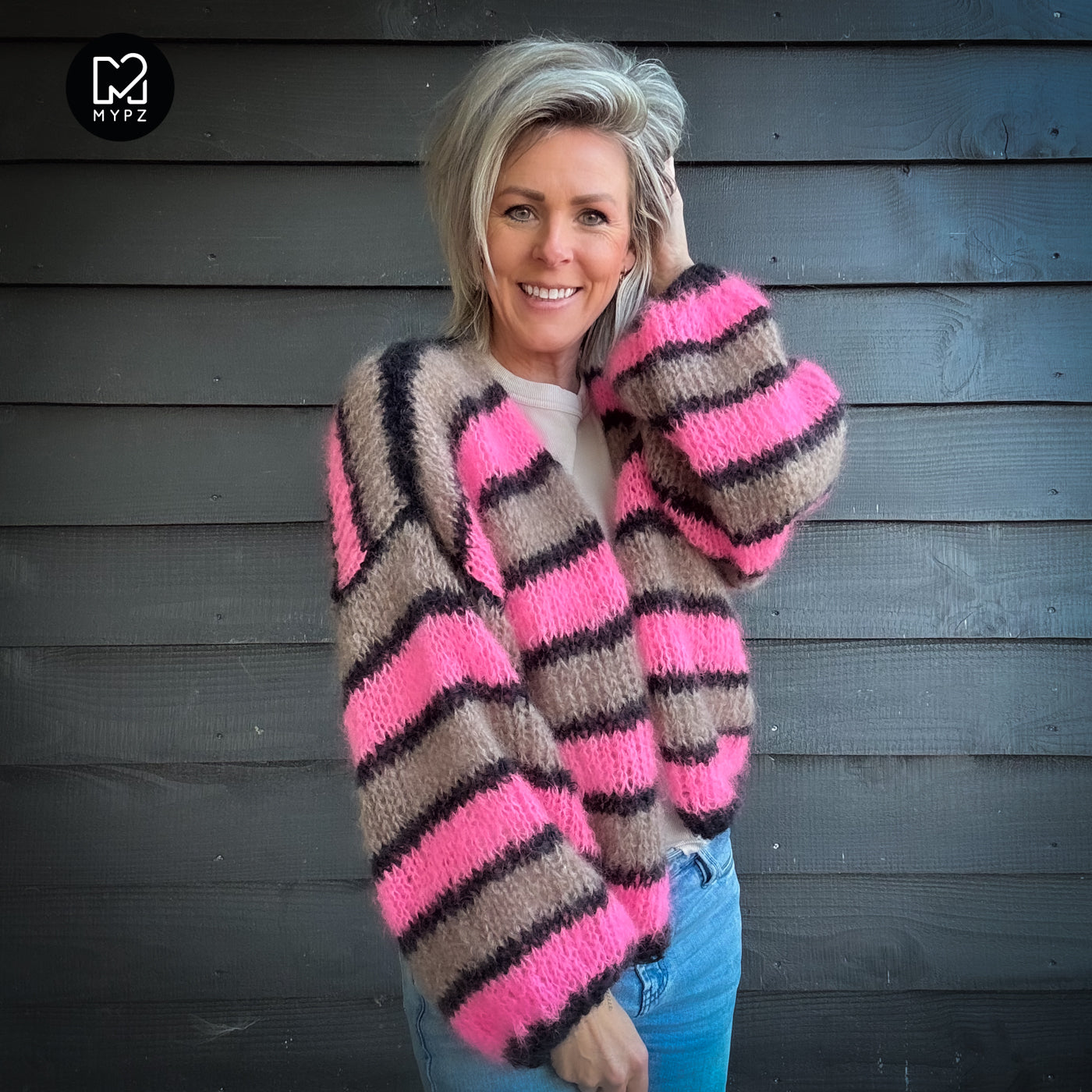 Knit pattern – MYPZ Short Light Mohair Cardigan Zumy No10 (ENG-NL-DE)