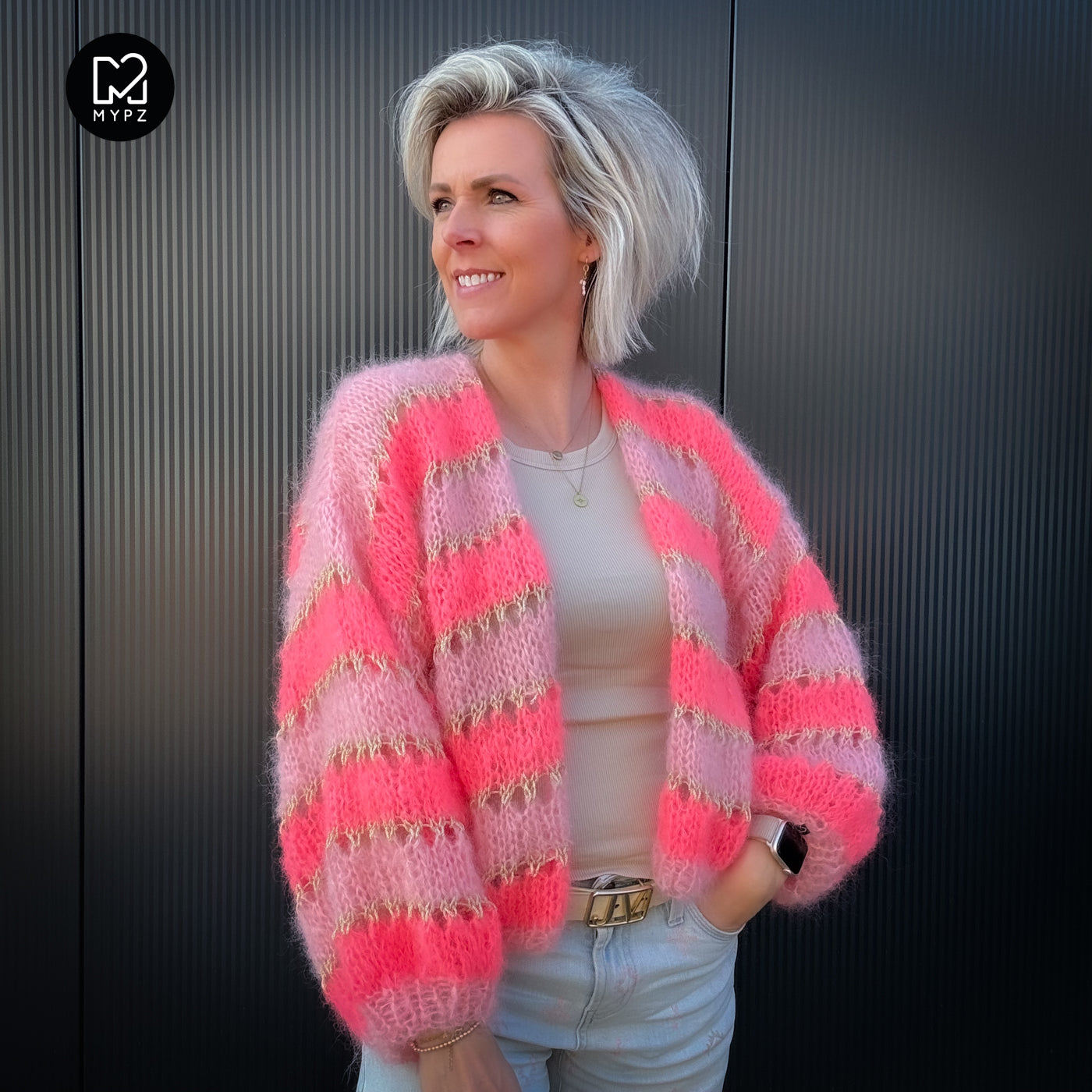 Knitting kit – MYPZ Short Light Mohair Cardigan Summerflow No10 (ENG-NL-DE)