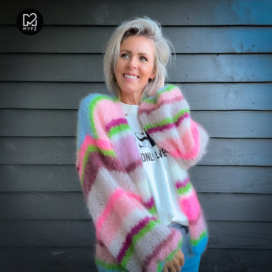 MYPZ Light Mohair cardigan Candy Clouds