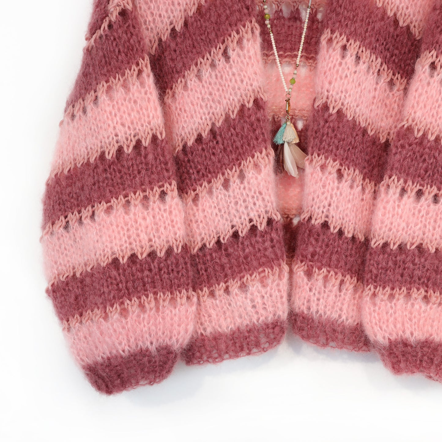 MYPZ Light Mohair Cardigan Rose Burgundy