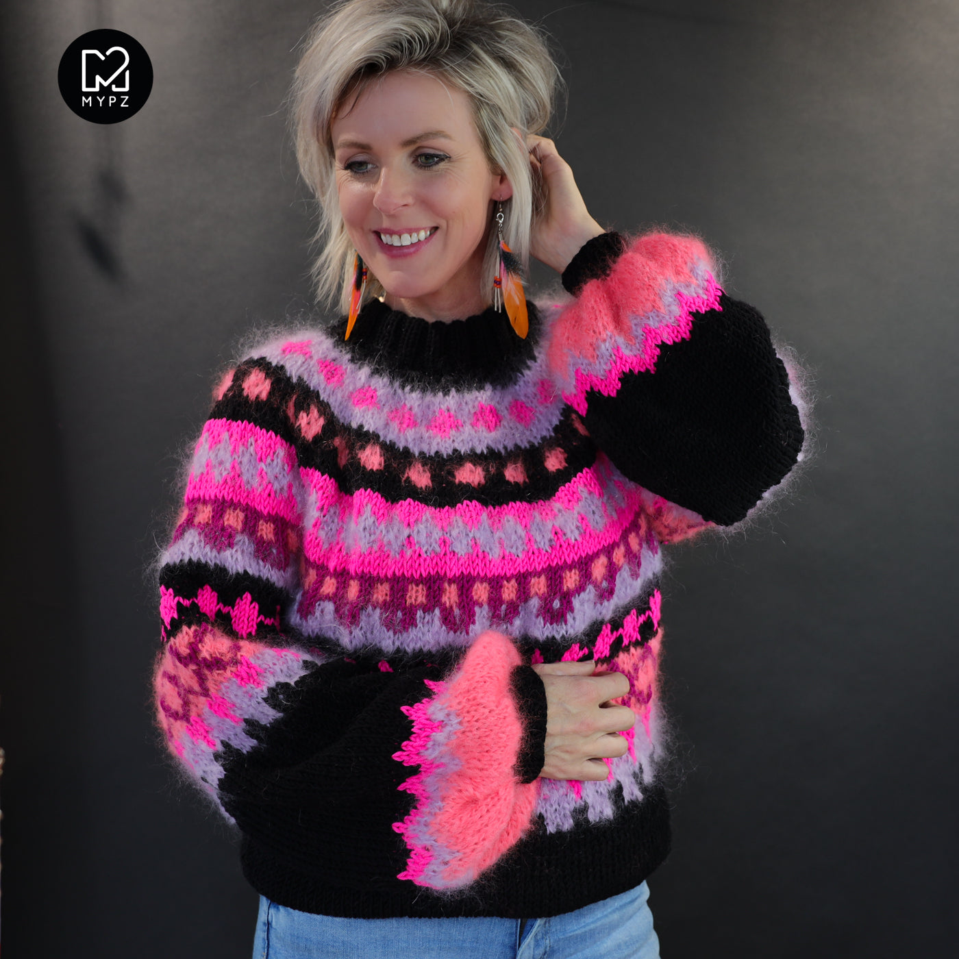 Knitting Kit – MYPZ top-down sweater Ziggy No6 (ENG-NL-DE)