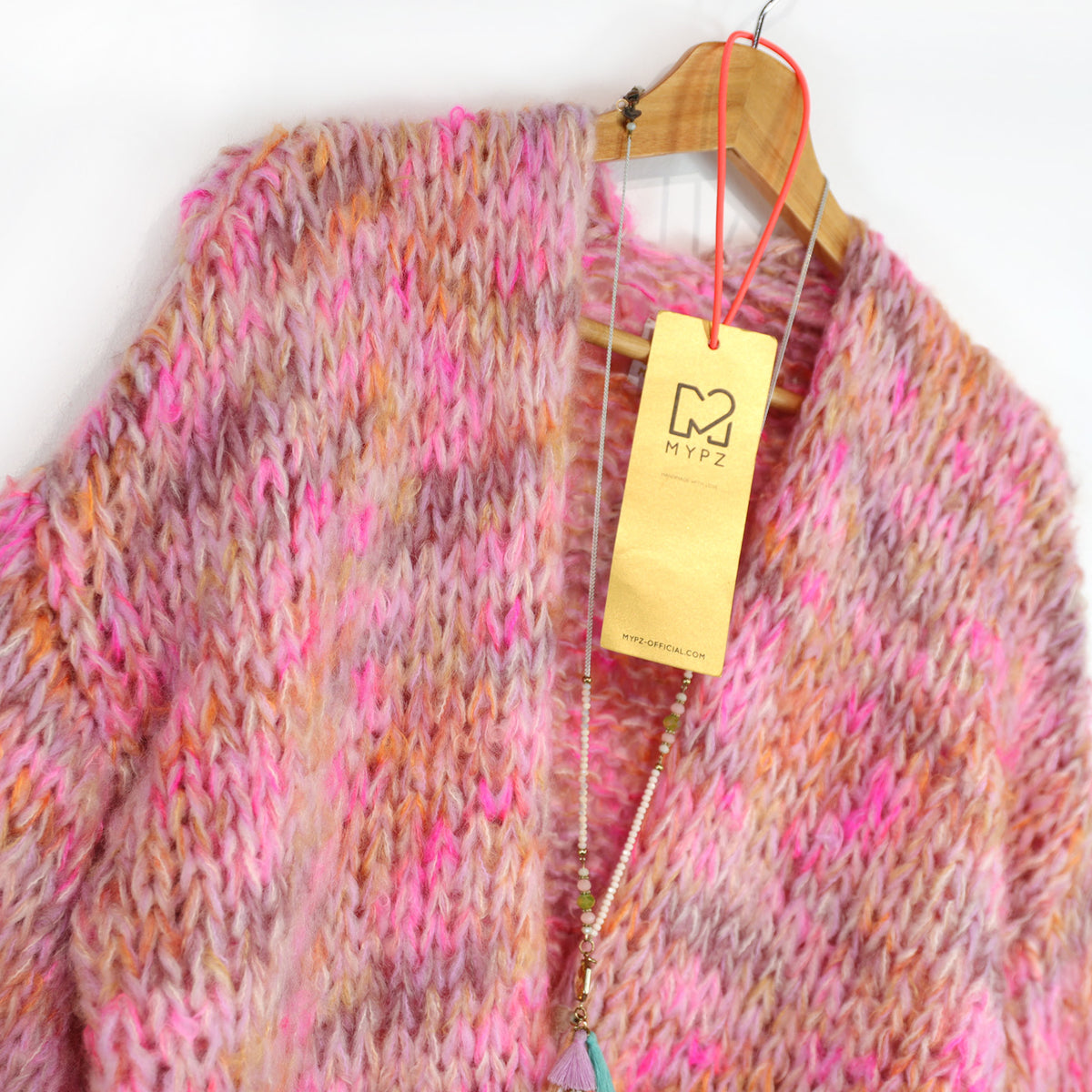 Strikkesæt – MYPZ kort, kraftigt alpaka-mohair-cardigan Pecan Dream nr.15 (ENG-DE-NL-ES-FR-IT-DA-SV-NO)