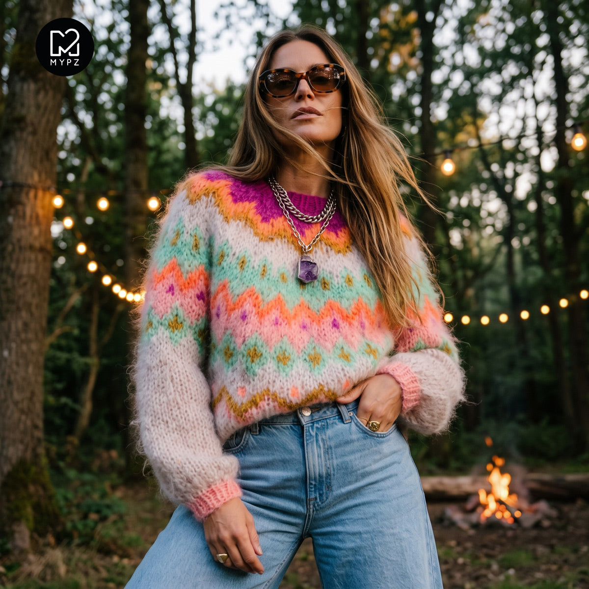 Strikkeopskrift – MYPZ Chunky Topdown Mohair Pullover Snowberry No.12 (ENG-DE-NL-ES-FR-IT-DA-SV-NO)