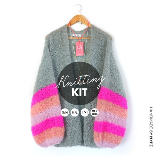 MYPZ knitting kit light mohair cardigan Moonstone no10