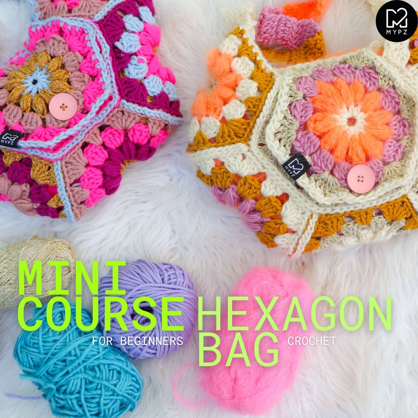 Online mini course: Crochet your own Hexagon bag
