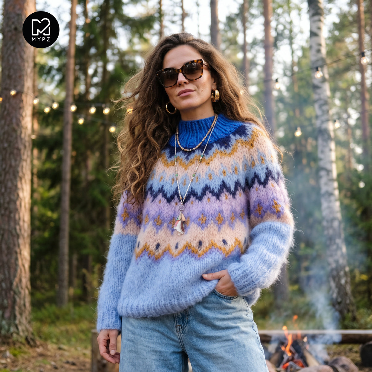 Strikkeopskrift – MYPZ Chunky Topdown Mohair Pullover Blueberry nr.12 (ENG-DE-NL-ES-FR-IT-DA-SV-NO)