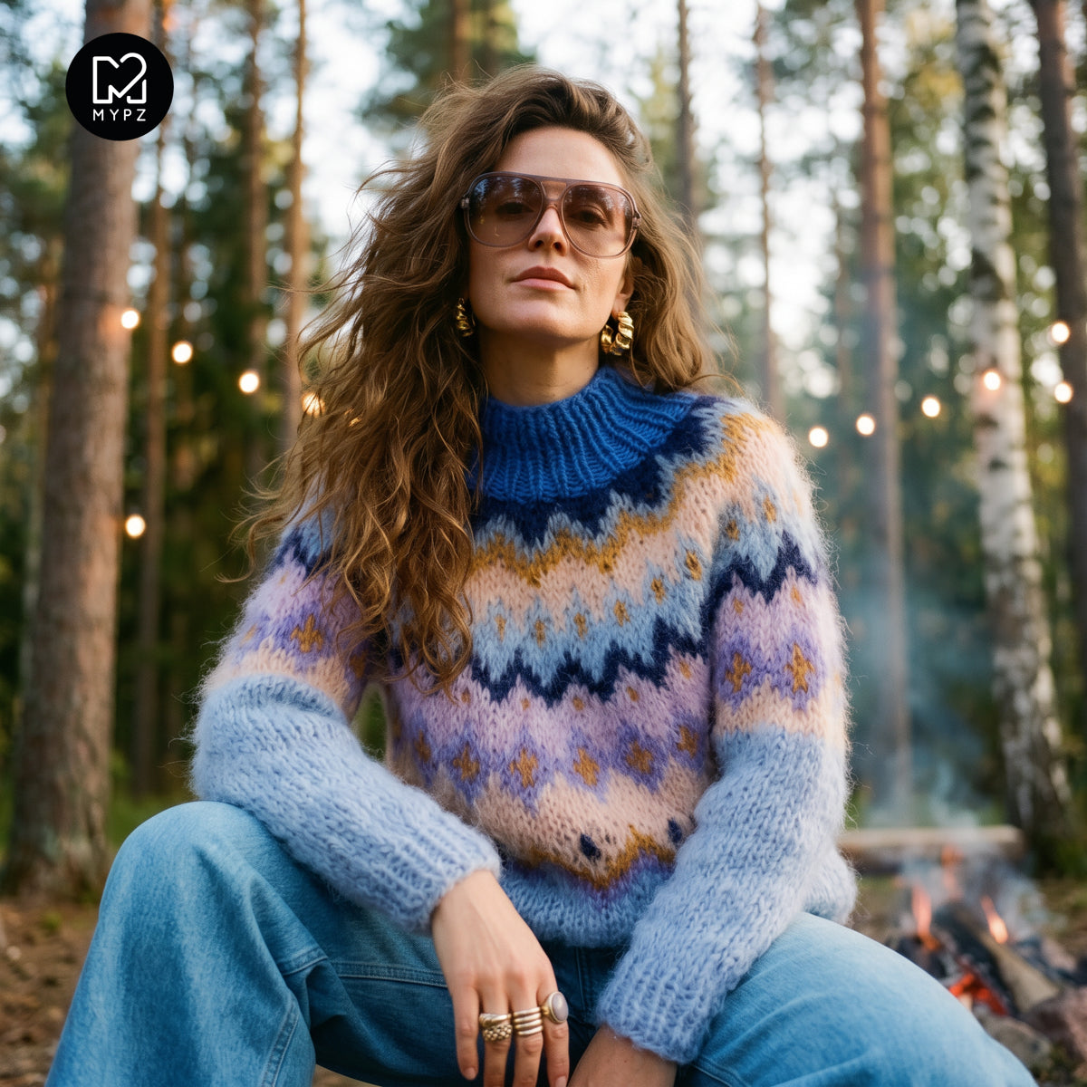 Strikkeopskrift – MYPZ Chunky Topdown Mohair Pullover Blueberry nr.12 (ENG-DE-NL-ES-FR-IT-DA-SV-NO)