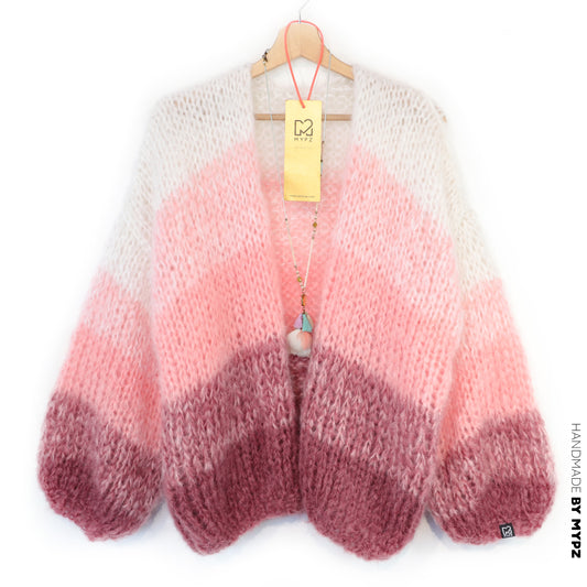 Knitting Kit – MYPZ Chunky Mohair Cardigan Gradient Melon No.15 (ENG-NL-DE)