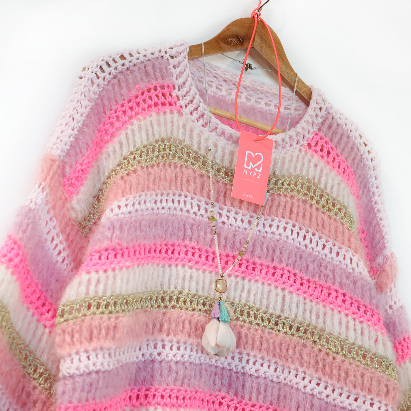 Chunky Mohair-Merino Pullover Jasmin