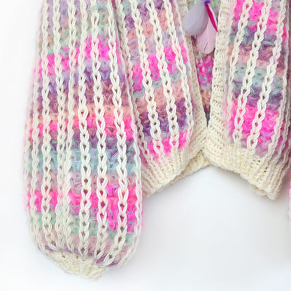 Knitting Kit – MYPZ Chunky Mohair Rib Cardigan Dusty-Pink No.12 (ENG-NL)