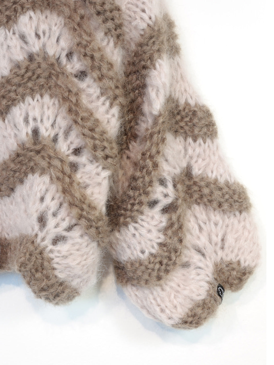 MYPZ kort, chunky mohaircardigan Stonies Wave