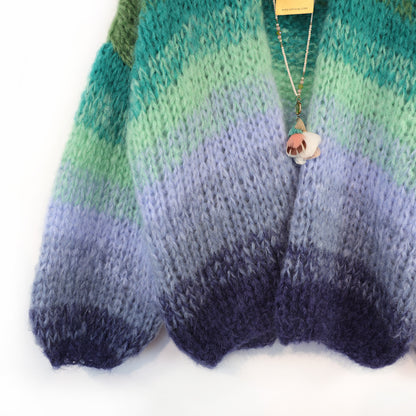 Strikkeopskrift – MYPZ Chunky Mohair Cardigan Mystic Lagoon nr. 15 (ENG-DE-NL-ES-FR-IT-DA-SV-NO)