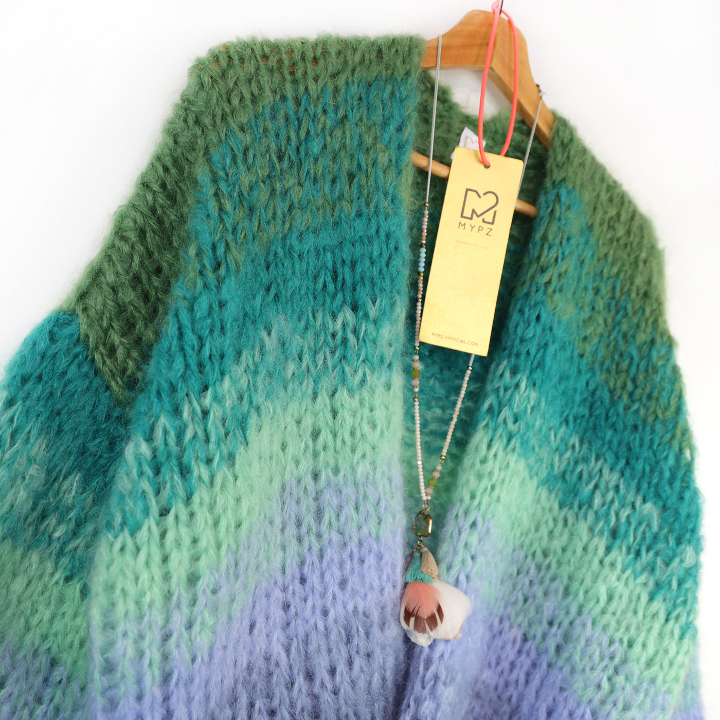 Strikkeopskrift – MYPZ Chunky Mohair Cardigan Mystic Lagoon nr. 15 (ENG-DE-NL-ES-FR-IT-DA-SV-NO)
