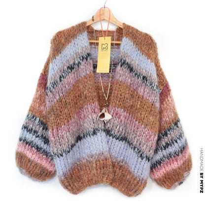 MYPZ Chunky Mohair-cardigan Walnut nr. 15