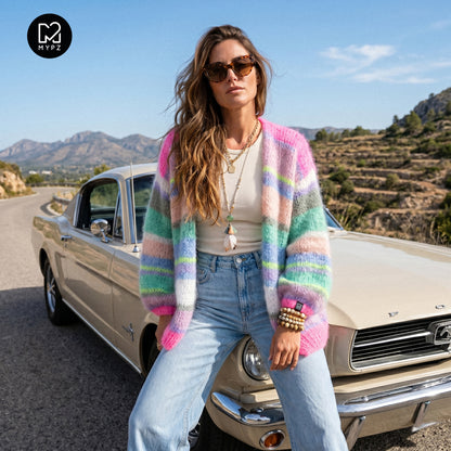 Knitting kit – MYPZ Basic Light Mohair Cardigan Helio No10 (ENG-NL-DE)