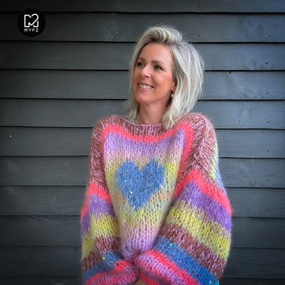 MYPZ Short Chunky Mohair Pullover Lake