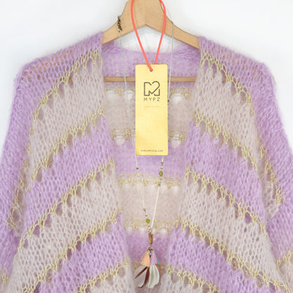 Knitting kit – MYPZ Short Light Mohair Cardigan Macha No10 (ENG-NL-DE-FR-ES)