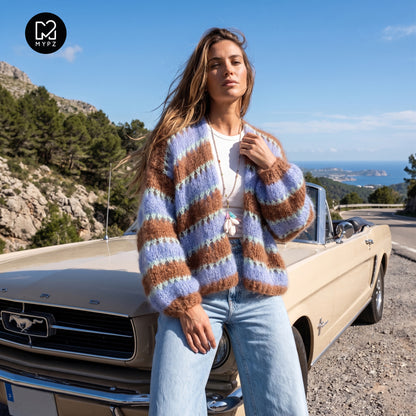 MYPZ Light Mohair Cardigan Royal Coco