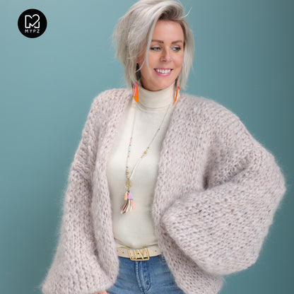 Knit pattern – MYPZ short basic chunky cardigan Sparkling No15 (ENG-NL-DE)