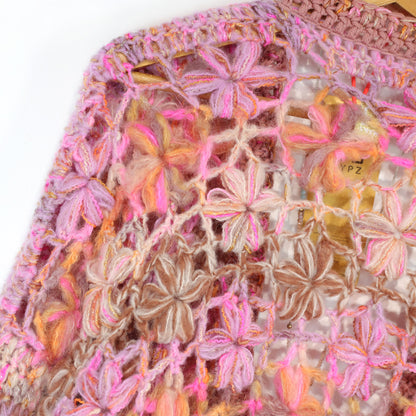 Hækleopskrift - MYPZ Short Wildflower-cardigan Pecan (ENG-DE-NL-ES-FR-IT-DA-SV-NO)