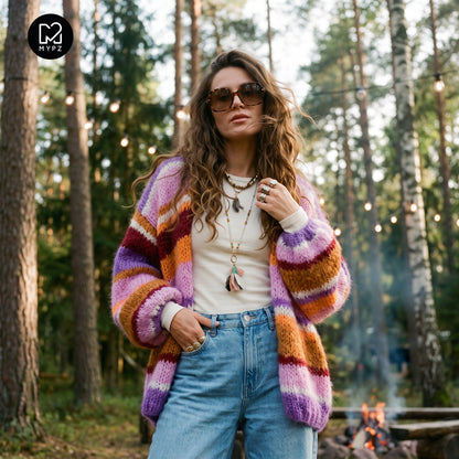 Strikkeopskrift - MYPZ Light Alpaca Cardigan Sweet Hugs No10 (ENG-DE-NL-ES-FR-IT-DA-SV-NO)
