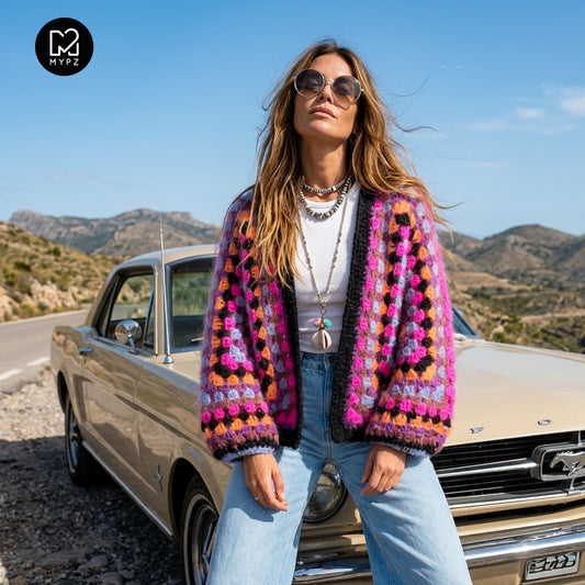 Hæklekit – MYPZ Hexagon Mohair Cardigan Wild (ENG-NL-DE)