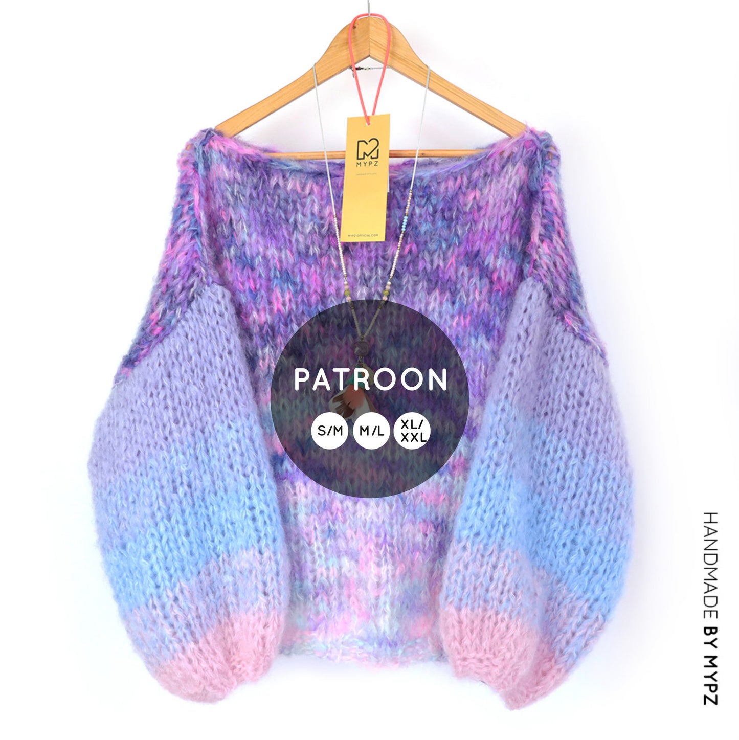 Knit pattern - MYPZ Basic Chunky Mohair Pullover Heliotrope No15 (ENG-NL-DE)