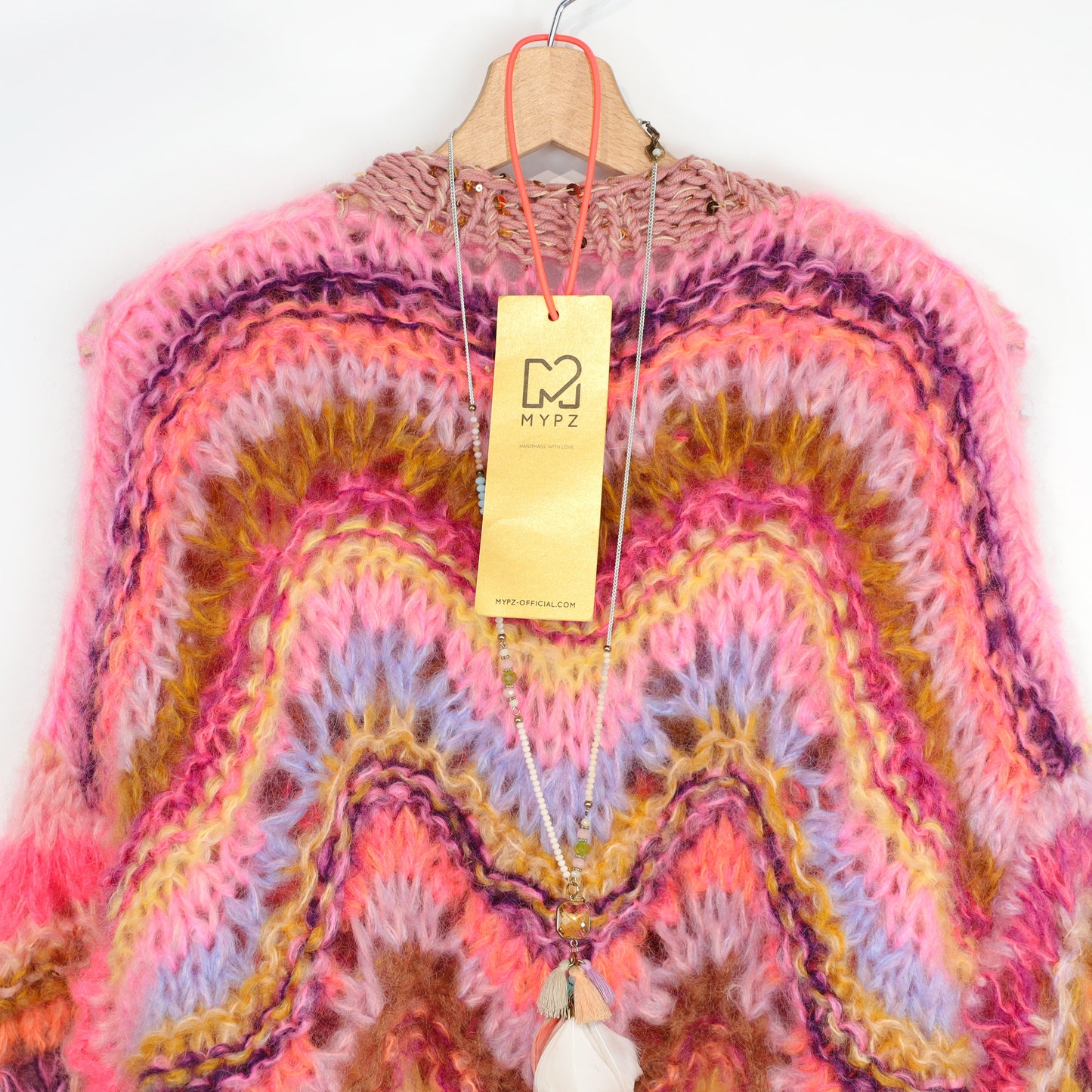 Knit pattern – Chunky Mohair Pullover Colorflow Wave No.12 (ENG-NL-DE)