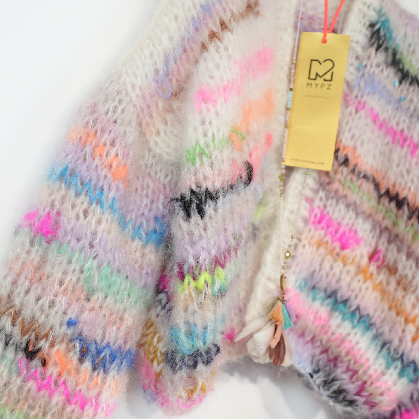 Knitting kit – MYPZ Chunky Mohair Cardigan Scrap Yarn for kids No12 (ENG-NL-DE)