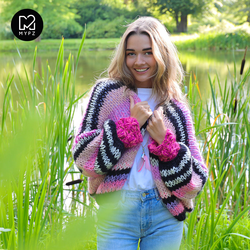 Knitting Pattern – MYPZ Chunky top-down Cardigan Charm No.15 (ENG-NL)