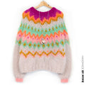 Strikkeopskrift – MYPZ Chunky Topdown Mohair Pullover Snowberry No.12 (ENG-DE-NL-ES-FR-IT-DA-SV-NO)