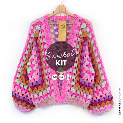 Crochet kit - MYPZ Hexagon Cardigan Pink Mojito (ENG-NL-DE)