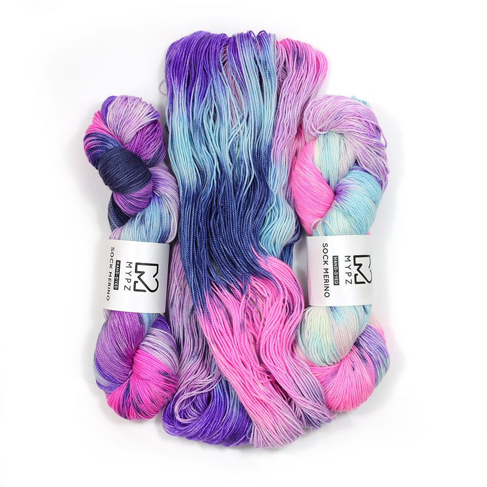 MYPZ Sock Merino Fade Set Heliotrope