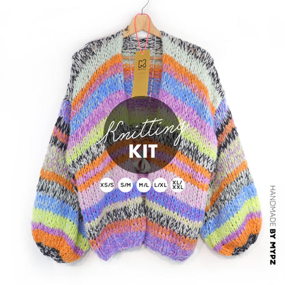 Knitting Kit – MYPZ Chunky Alpaca Cardigan Fluffy No.12 (ENG-NL-DE)