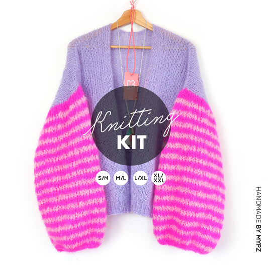 Knitting kit – MYPZ Light Mohair Cardigan Lilala No10 (ENG-NL)