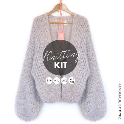 Knitting Kit – MYPZ Short Chunky Mohair Cardigan Sparkling Sand No.15 (ENG-NL-DE)