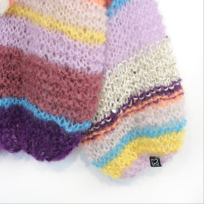 Light Mohair cardigan Mystic pastels