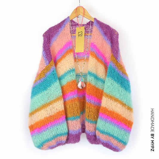 Strikkeopskrift - MYPZ Basic Light Mohair Cardigan Crystal No10 (ENG-DE-NL-ES-FR-IT-DA-SV-NO)