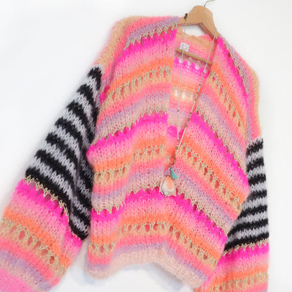 Knitting kit – MYPZ Light Mohair Cardigan Pink Magic No10 (ENG-NL-DE)