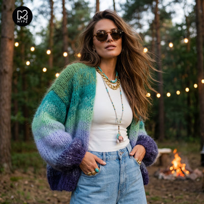 Strikkeopskrift – MYPZ Chunky Mohair Cardigan Mystic Lagoon nr. 15 (ENG-DE-NL-ES-FR-IT-DA-SV-NO)