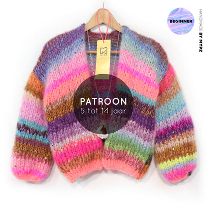 Knit pattern – MYPZ Chunky Mohair KIDS Cardigan Unicorn Glow No12 (ENG-NL-DE)