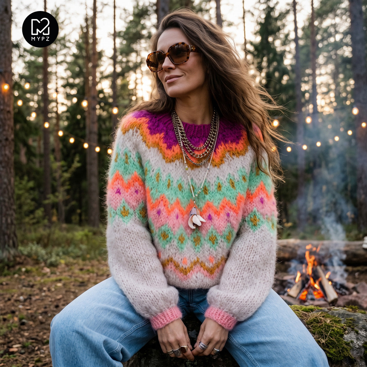 Strikkeopskrift – MYPZ Chunky Topdown Mohair Pullover Snowberry No.12 (ENG-DE-NL-ES-FR-IT-DA-SV-NO)