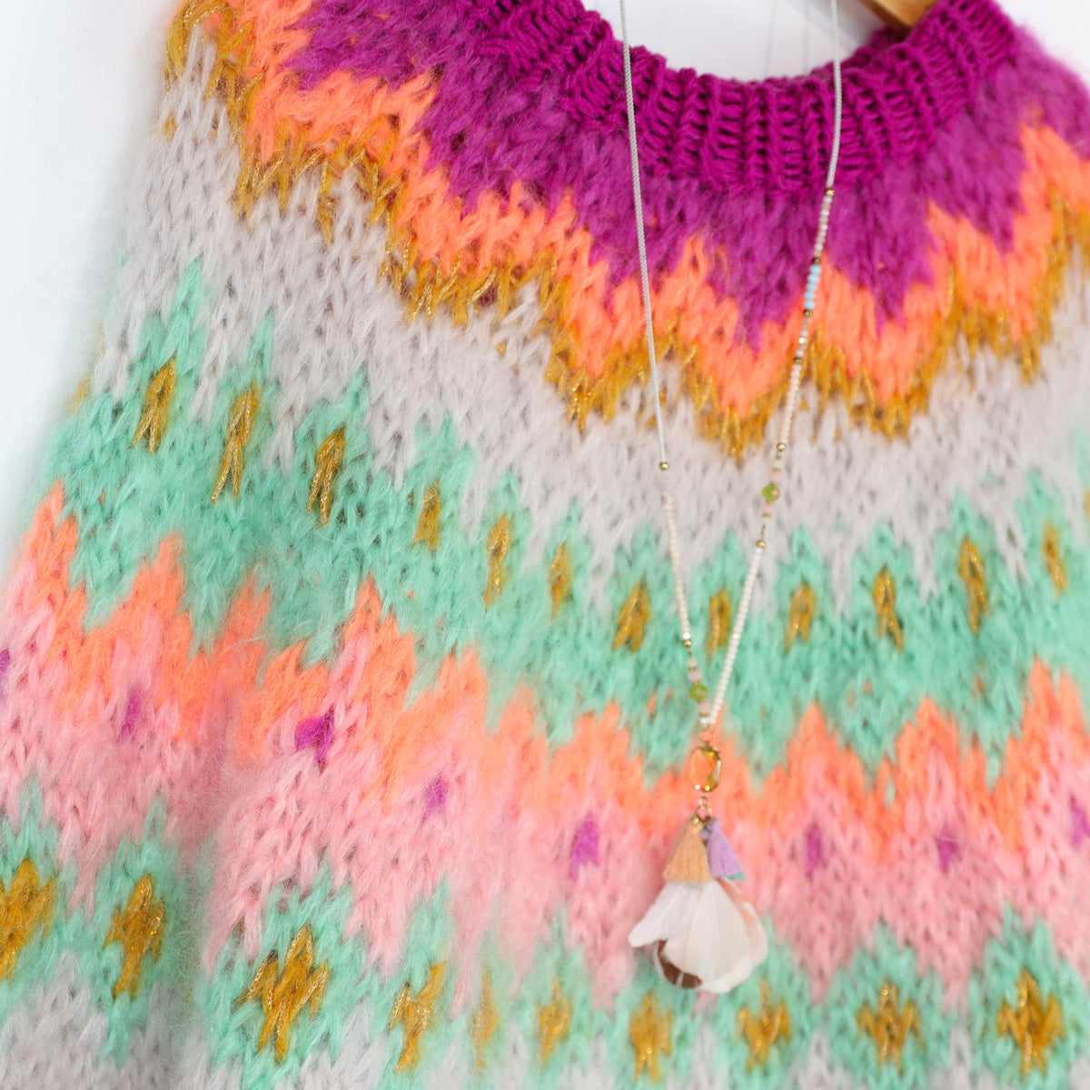 Strikkeopskrift – MYPZ Chunky Topdown Mohair Pullover Snowberry No.12 (ENG-DE-NL-ES-FR-IT-DA-SV-NO)