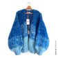 MYPZ Chunky Mohair Cardigan Ocean