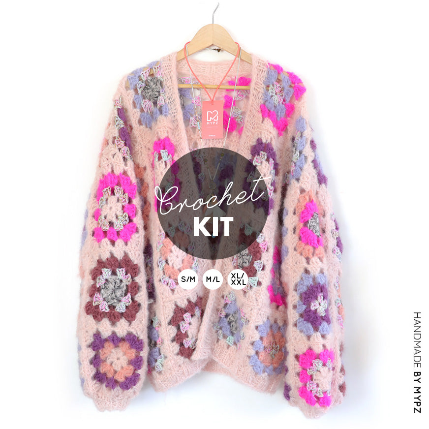 Crochet kit - MYPZ Granny square bomber cardigan Rosalie (ENG-NL)